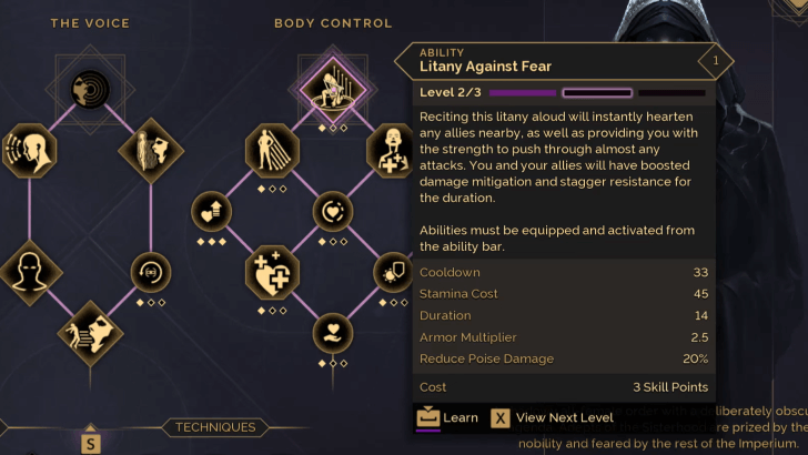 Litany Against Fear Tooltip
