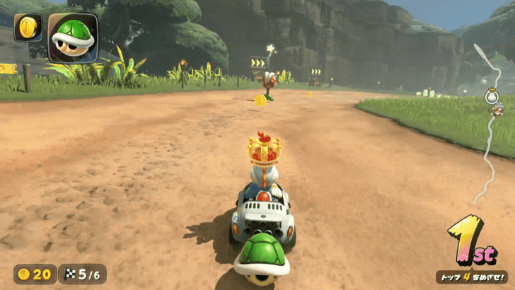 Mario Kart World Cloud Rally Items Spawned by Piranha Plants