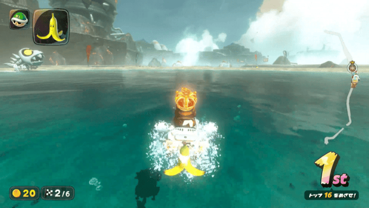 Mario Kart World - Aquatic Zone Where Fishbones Live