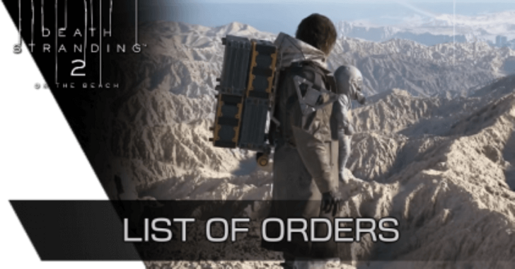 Death Stranding 2 List of Orders