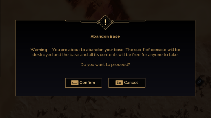 Abandon Base Warning