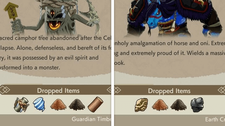 Cursed Tree and Mezuki Drop Rewards