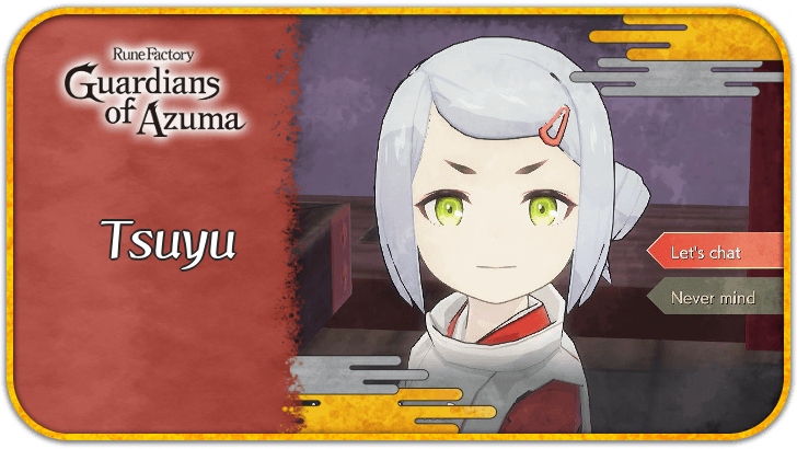 Rune Factory Guardians of Azuma (RFGoA) How to Unlock Tsuyu and Favorite Gifts