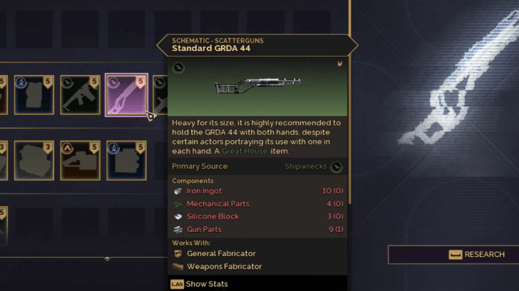 Standard GRDA 44 Tooltip