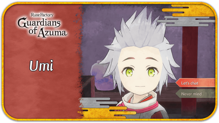 Rune Factory Guardians of Azuma (RFGoA) How to Unlock Umi and Favorite Gifts