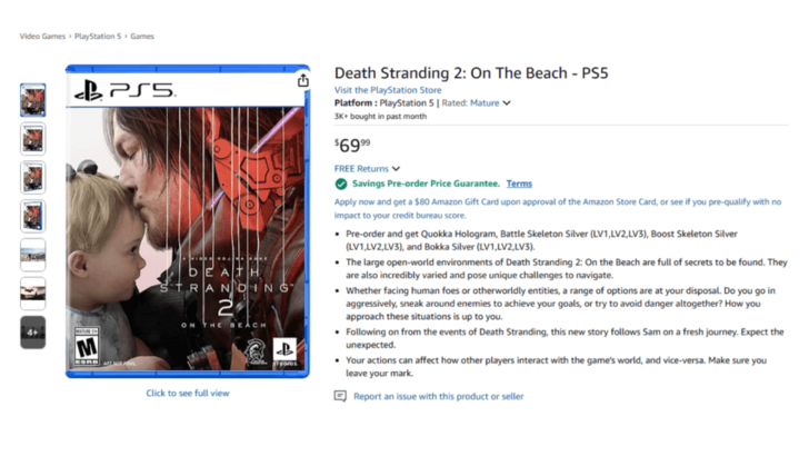 Death Stranding 2 Amazon Pre-Order
