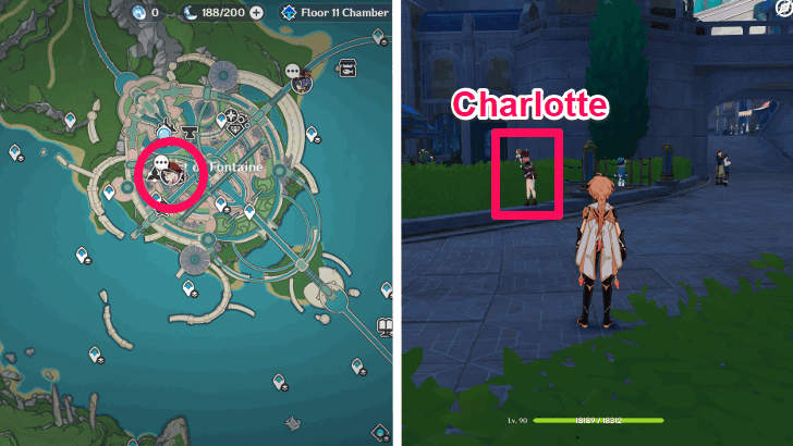 Genshin - Charlotte Anecdote Location 1