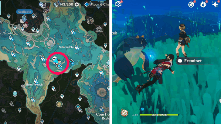 Genshin - Freminet Anecdote Location