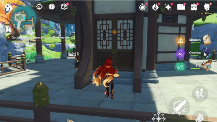 Genshin Impact - Go to Bubu Pharmacy to rest and recuperate