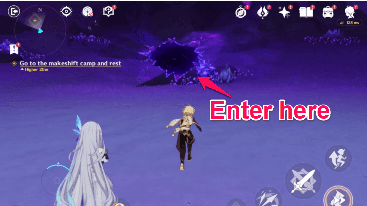 Genshin Impact - Go to the makeshift camp