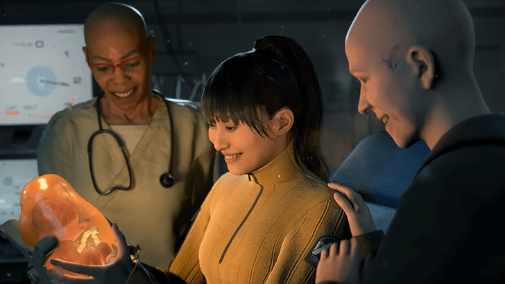 The Doctor and Rainy with a Bridge Baby