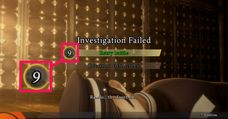 You Can Choose to Retry the Battle or Give Up