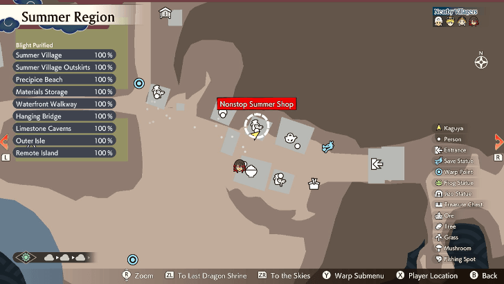 Nonstop Summer Shop Map