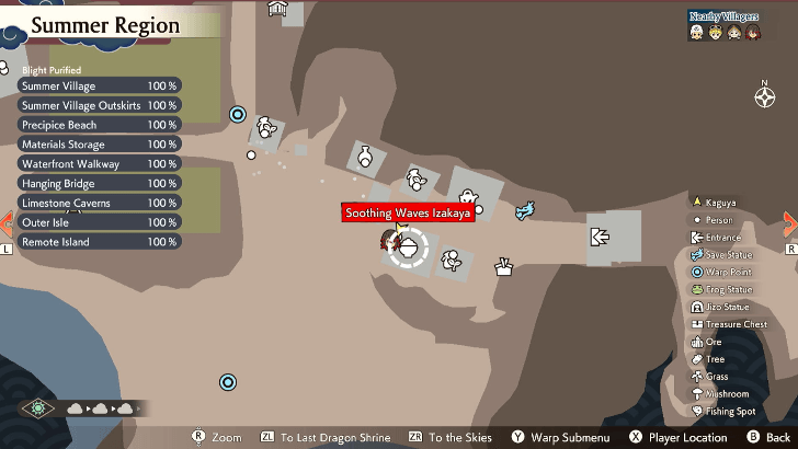 Soothing Waves Izakaya Map