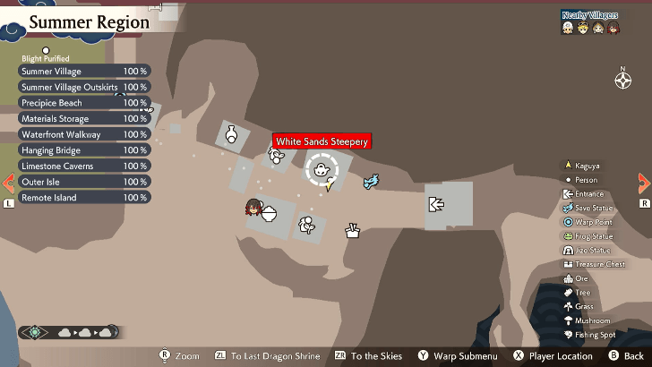 White Sands Steepery Map