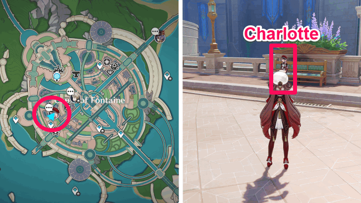 Genshin - Charlotte Anecdote Location 2