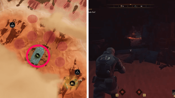 Wreck of the Pallas Entrance Location