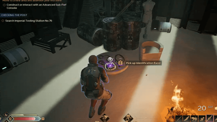 Testing Station No. 76 Purple ID Band