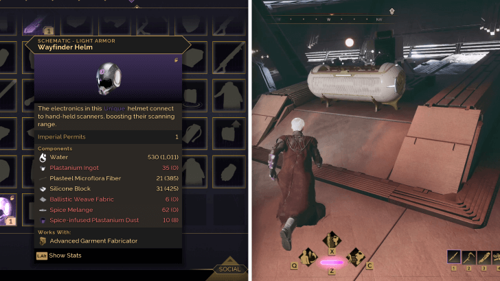 Wayfinder Helm Location