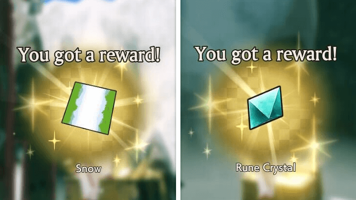 Obtain Snow Tiles and Rune Crystal