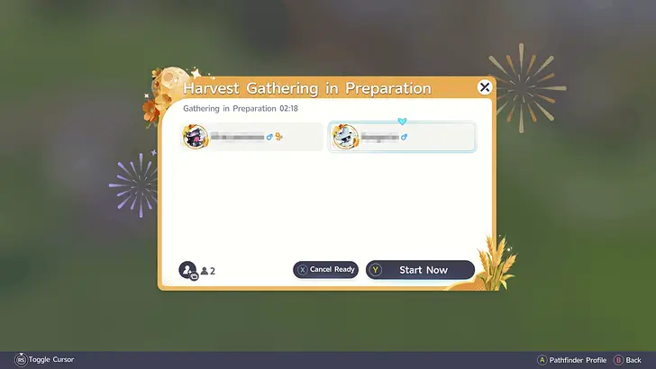 Starting Harvest Gathering