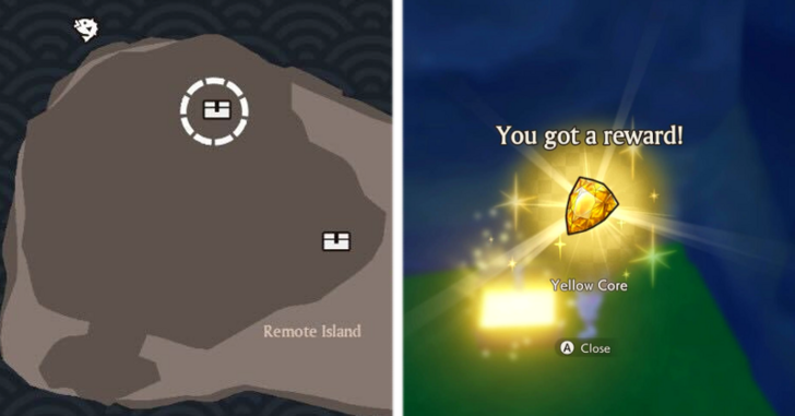 Yellow Core in Remote Island
