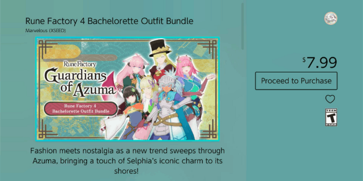 Rune Factory 4 Bachelorette Outfits