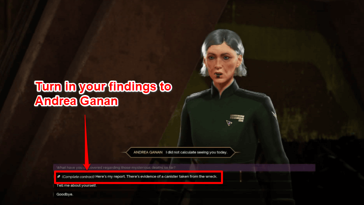 Report to Andrea Ganan