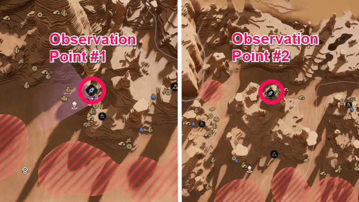 Put Out The Eyes Observation Point Locations
