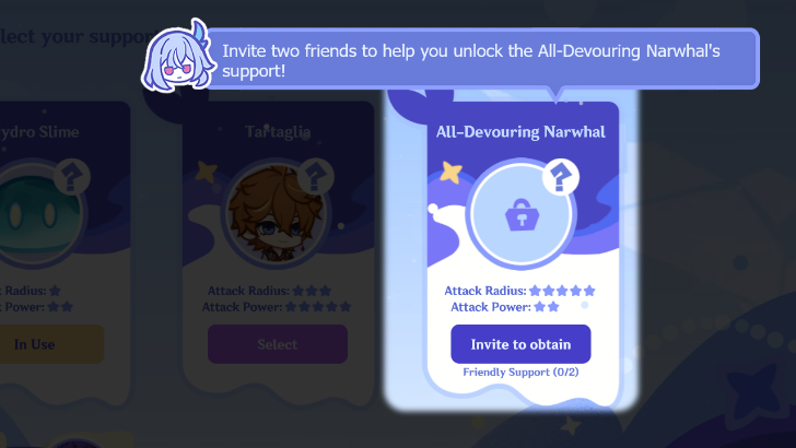 Genshin - Get Friends to Unlock Narwhal