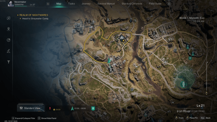 Once Human - Puzzle Crate Location Iron River Map