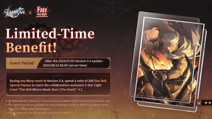 Honkai Star Rail Fate Collab - Free Archer Light Cone