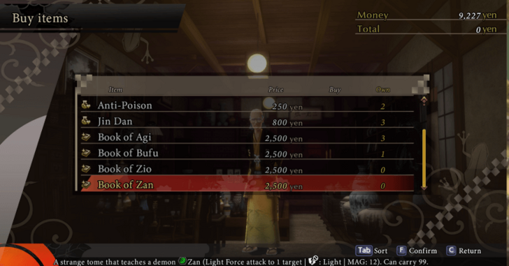 Purchase Skill Books at the Konnou-Ya