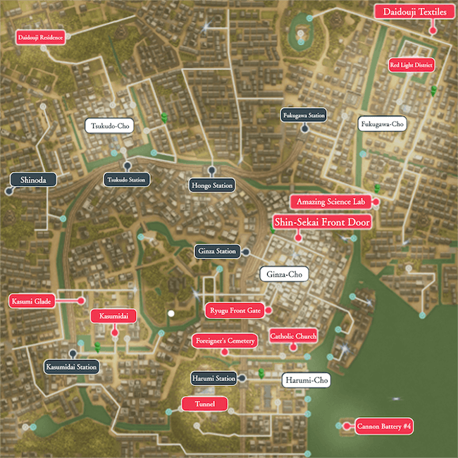 Raidou Remastered Map