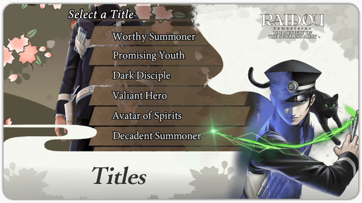 Raidou Remastered - Titles