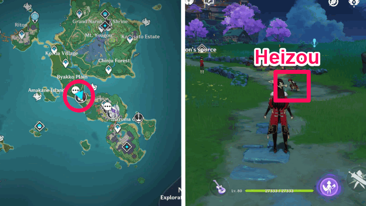Genshin - Heizou Anecdote Location 4
