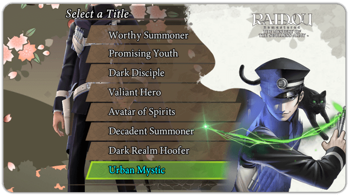 Raidou Remastered - Titles