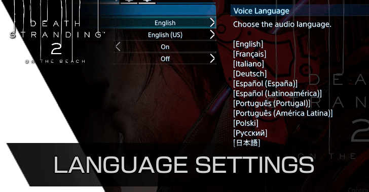 Death Stranding 2 - Language Settings