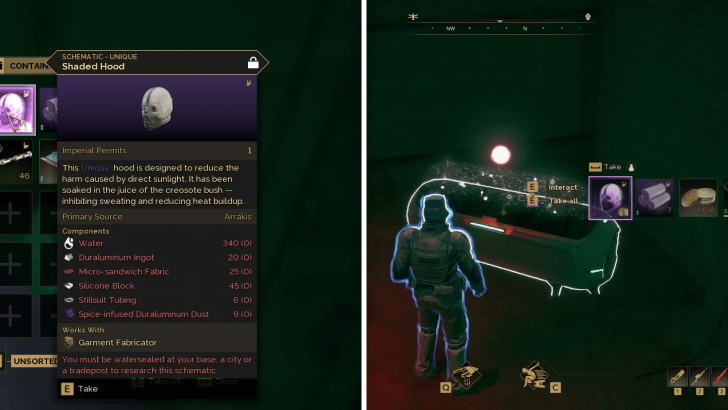 Shaded Hood Location