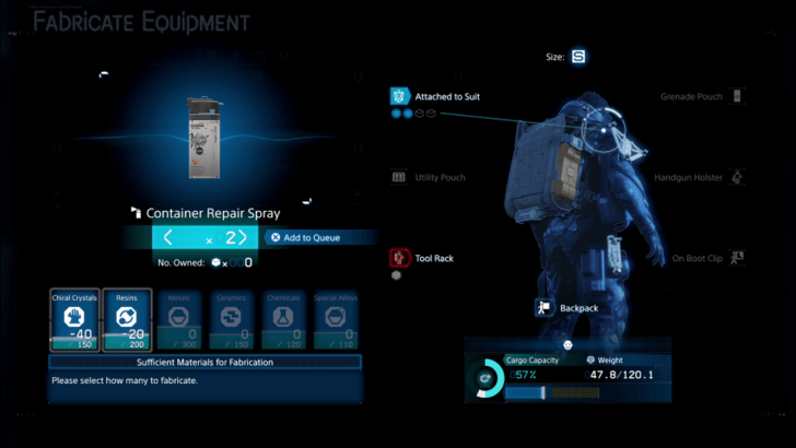 Death Stranding 2 Craft Container Repair Spray