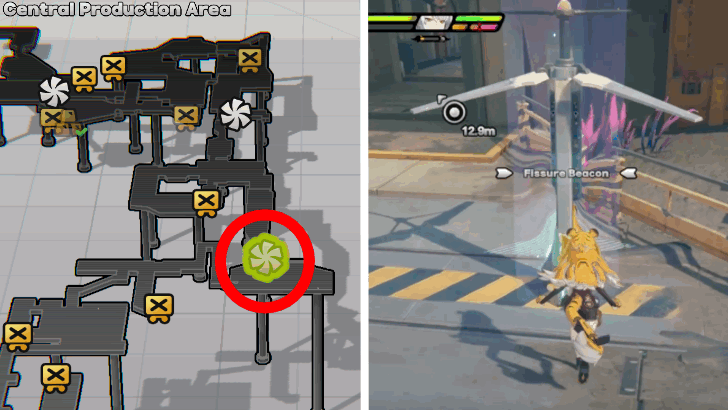 Fissure Beacon in Building East Side