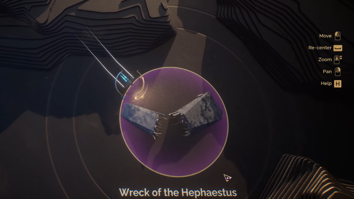 Wreck of the Hephaestus Location