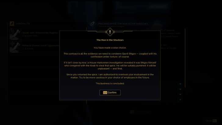 Man in the Shadows Message