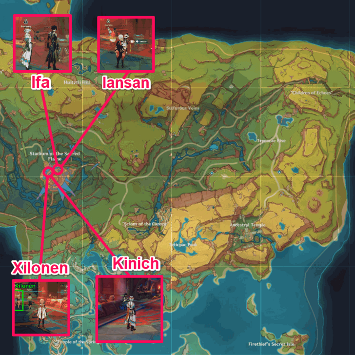 Genshin - Natlan Anecdote Locations