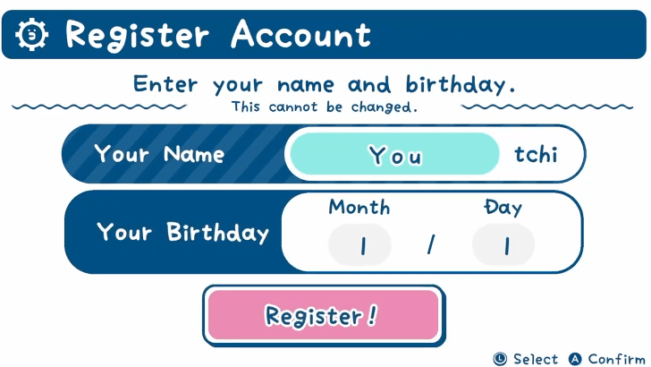 Register Account