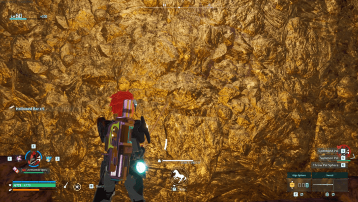 Mining Wall in Terraria Dungeon