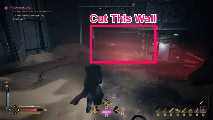 Wreck of the Hephaestus Hold Wall