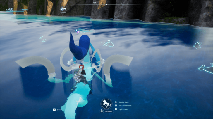 Riding on Azurobe while Fishing