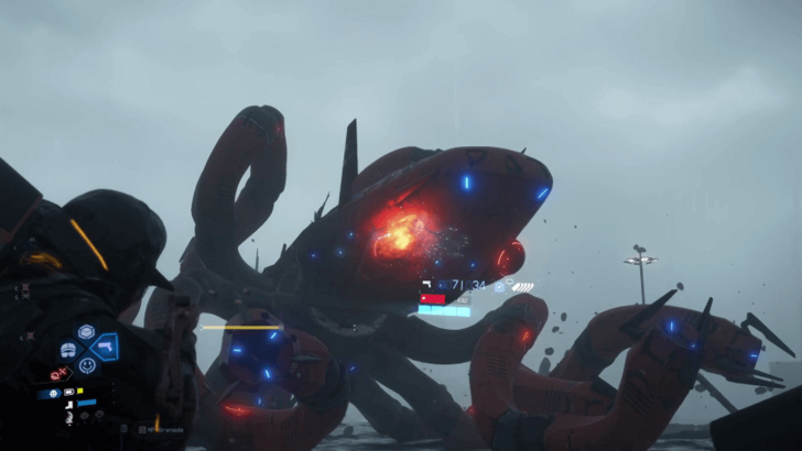 Death Stranding 2 Giant Octopus Mech Orange Rings
