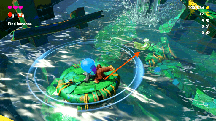 Rise and Rinse Banandium Gem Overworld Location